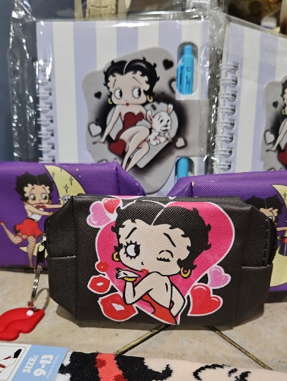 NWT! Betty Boop Novelty Pouches w/Notebooks Accessories 9-PC BUNDLE! - Picture 3 of 5